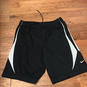 Black and white Nike basketball shorts